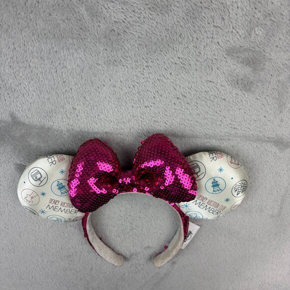 Disney Parks Disney Vacation Club Minnie Mouse Sequin Ears Headband Adult Size - Picture 3 of 6